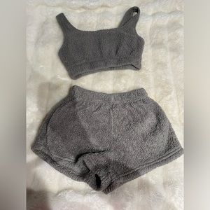 SHEIN 2 Peice Sleepwear fuzzy outfit